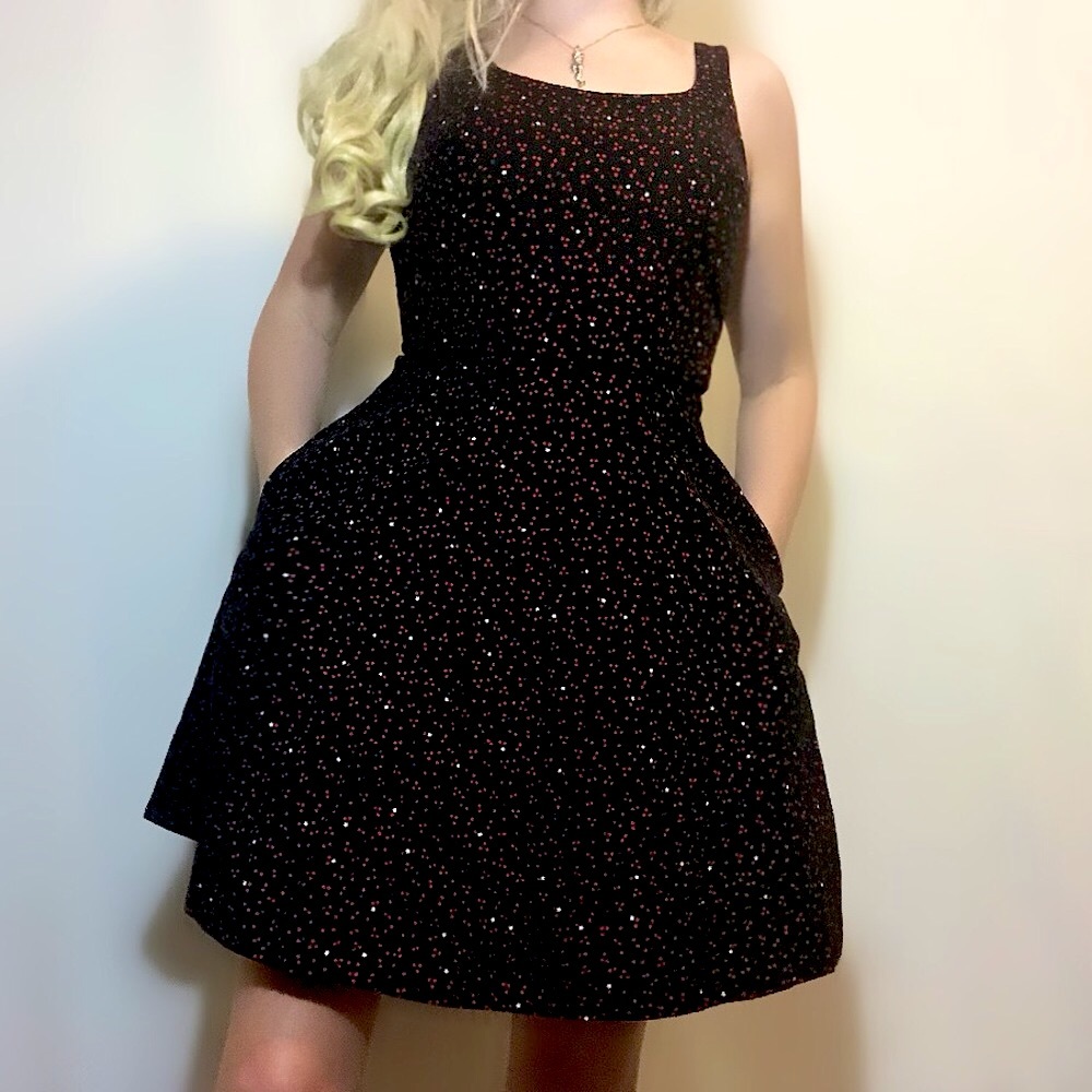 GAP fit + flare sleeveless star print skater dress
